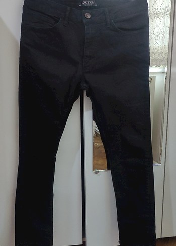 Erkek Siyah Dar Kesim Denim Pantolon