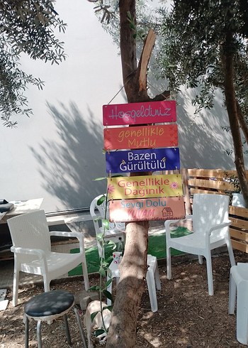 #74) Renkli Ahşap Yazılı Tabela Seti