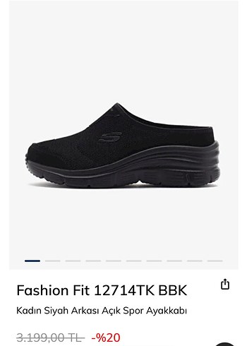 Skechers Kadın Siyah Arkası Açık Spor Ayakkabı