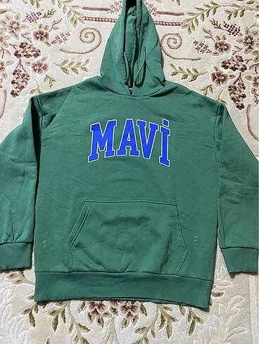 Mavi Jeans Mavi Logo Baskılı Yeşil Sweatshirt