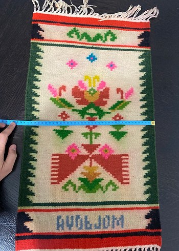 Türkmen Yün El Dokuması Kilim - Görsel 9