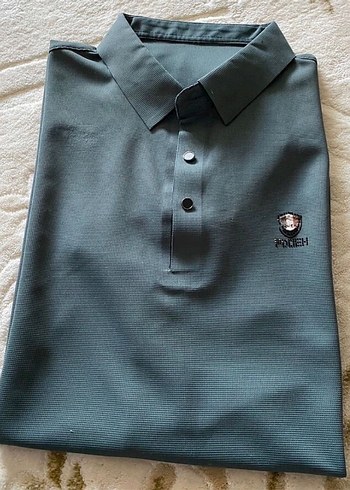 Temu Yeşil Polo Yaka Tişört Mükemmel - Görsel 2