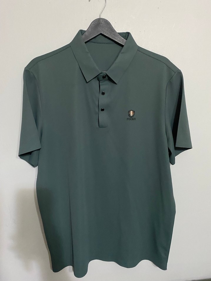 Temu Yeşil Polo Yaka Tişört Mükemmel - Görsel 5