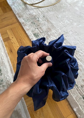 Lacivert Ahşap Saplı Şemsiye - Görsel 7