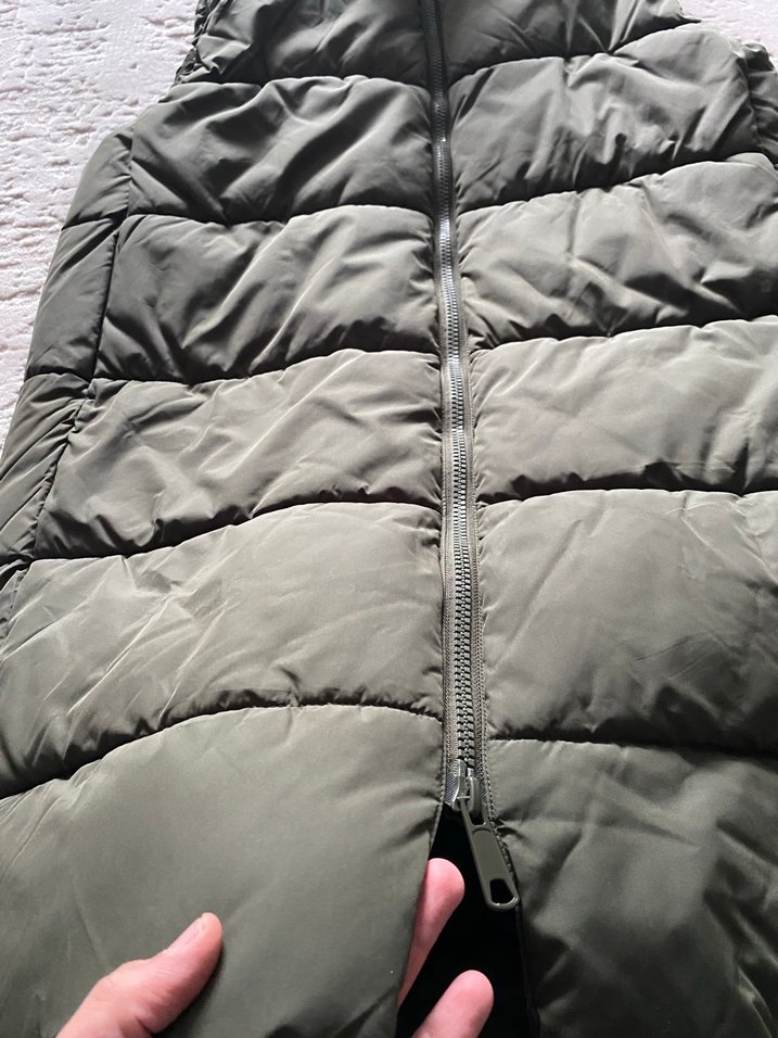 H&M KAPÜŞONLU HAKİ POFUDUK YELEK - Görsel 5