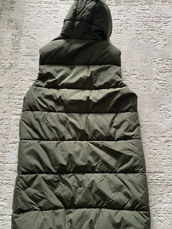 H&M KAPÜŞONLU HAKİ POFUDUK YELEK - Görsel 4