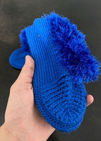 El Yapımı Mavi Kışlık Patik - Görsel 6