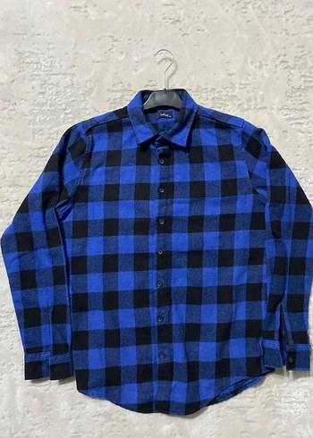 Tudors Mavi Kareli Düğmeli Erkek Gömlek - Görsel 5