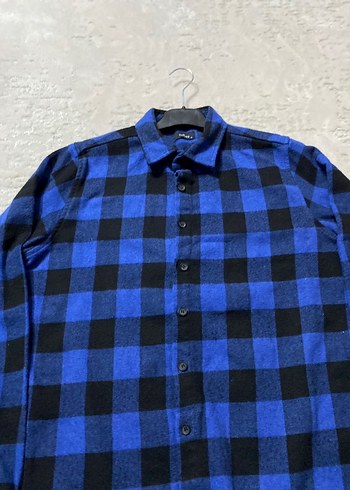 Tudors Mavi Kareli Düğmeli Erkek Gömlek - Görsel 8