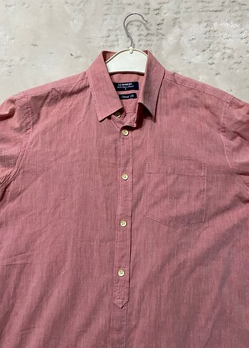 LC Waikiki Pembe Keten Gömlek - Görsel 4