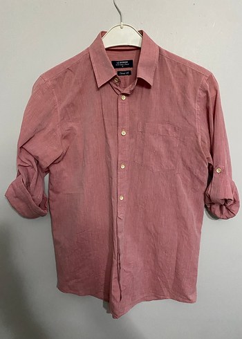 LC Waikiki Pembe Keten Gömlek - Görsel 2