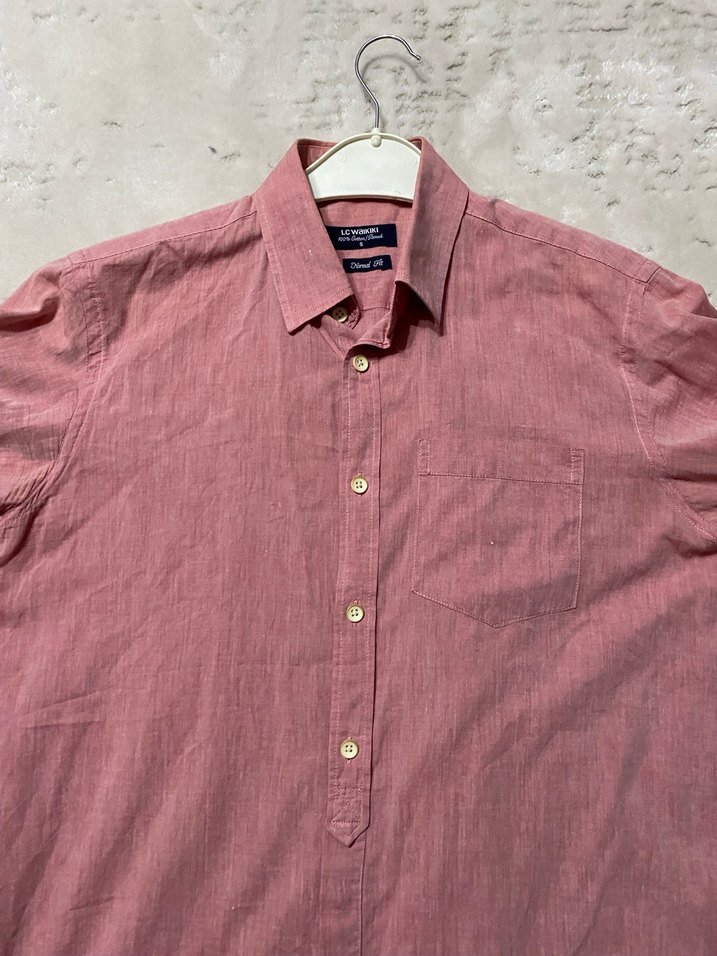 LC Waikiki Pembe Keten Gömlek - Görsel 4