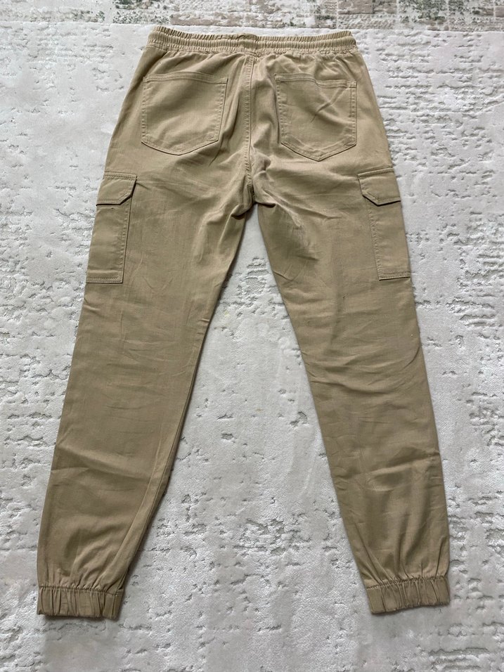 Bej Kargo Cepli Jogger Pantolon - Görsel 5
