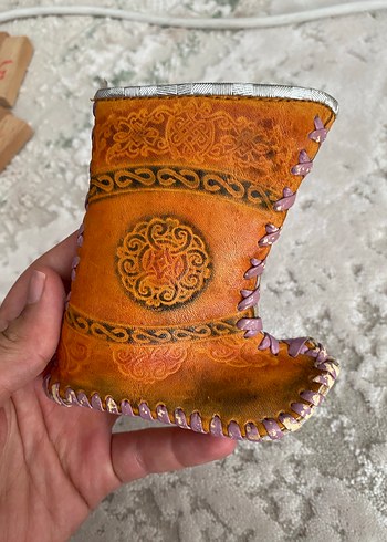 Nakışlı Dekoratif Gerçek Deri Ayakkabı - Görsel 2