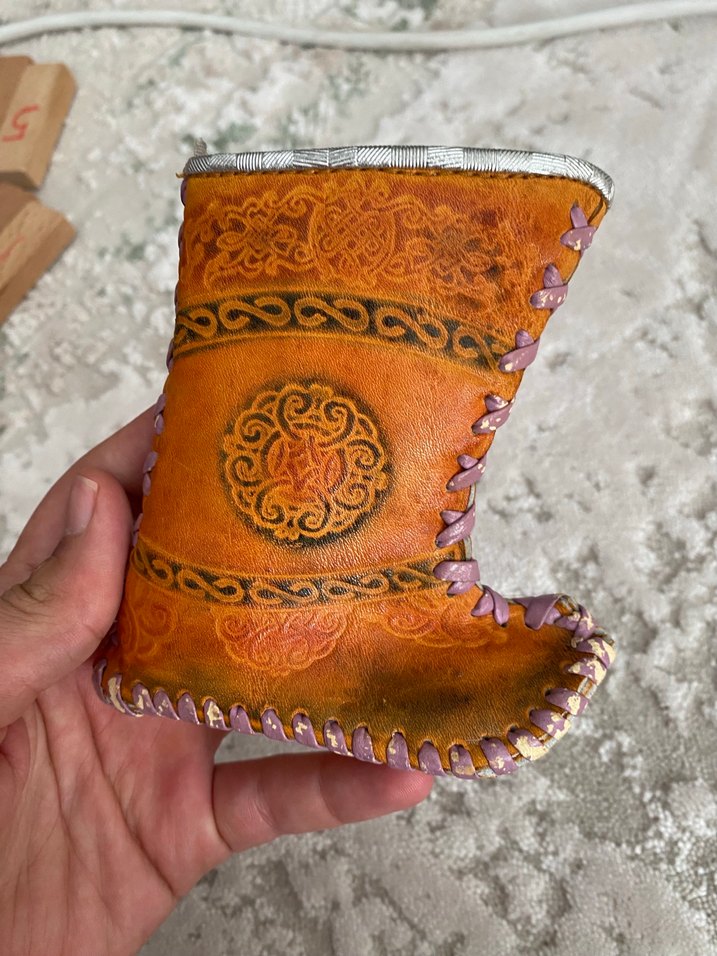 Nakışlı Dekoratif Gerçek Deri Ayakkabı - Görsel 2