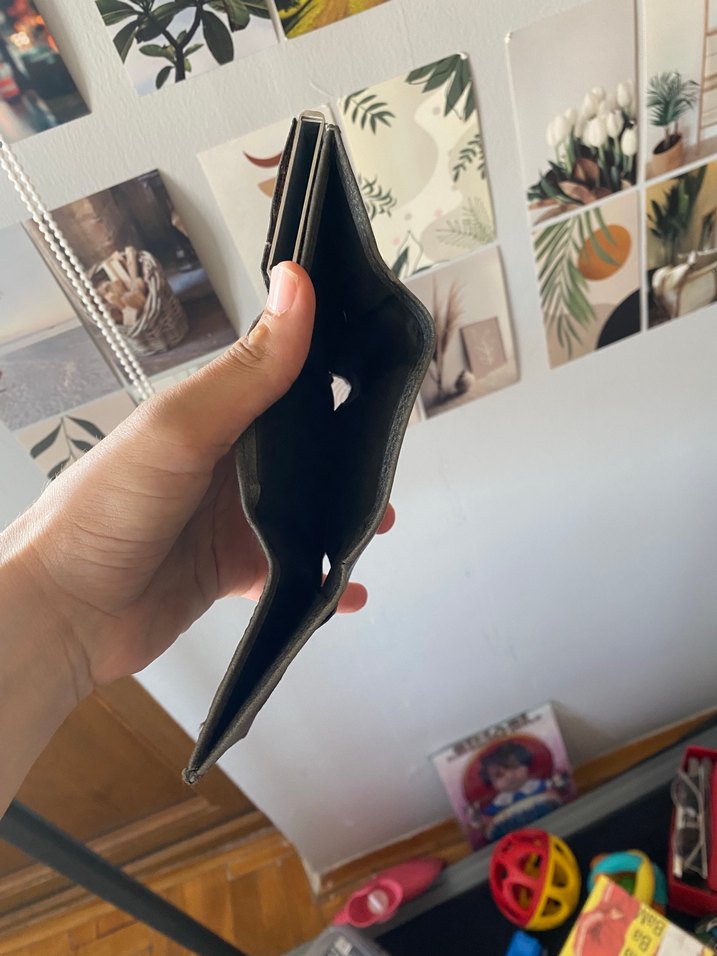 Gri Deri Erkek Cüzdan - Görsel 4