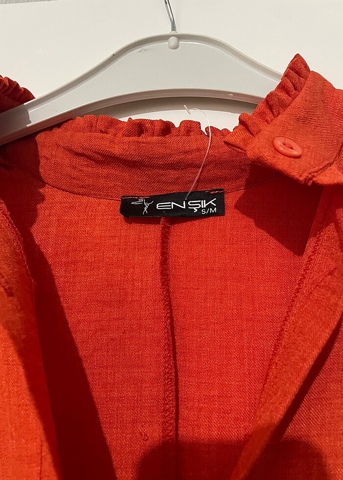 Turuncu tesettür elbise - Görsel 3