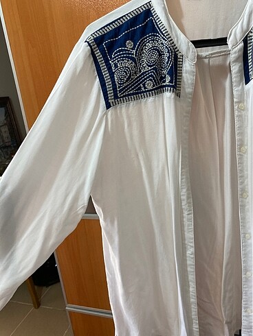 xl Beden beyaz Renk Pamuklu bluz