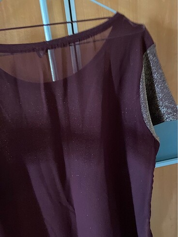 m Beden bordo Renk Şifon bluz