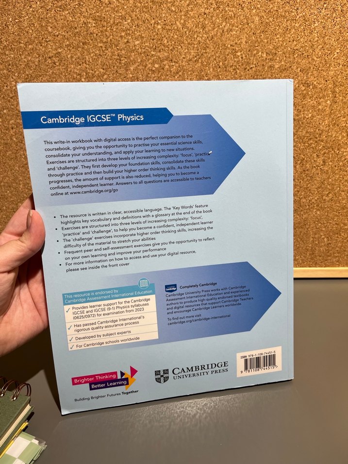 Cambridge IGCSE Fizik Çalışma Kitabı - Görsel 2