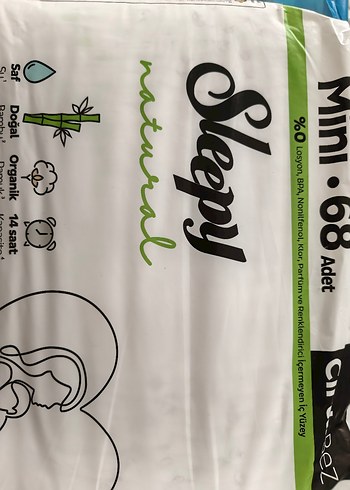 Sleepy Natural Organik Ultra Hassas Bebek Bezi Mini 2 - Görsel 2
