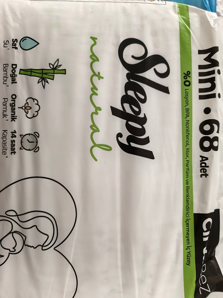 Sleepy Natural Organik Ultra Hassas Bebek Bezi Mini 2 - Görsel 2