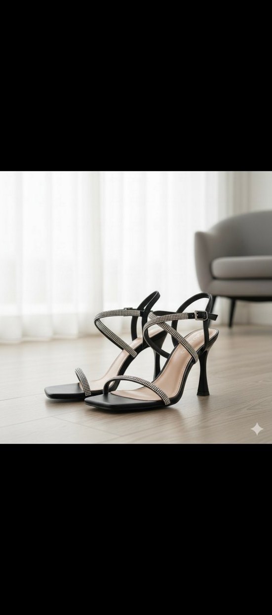 Siyah Parlak  Tokalı Stiletto - Görsel 5