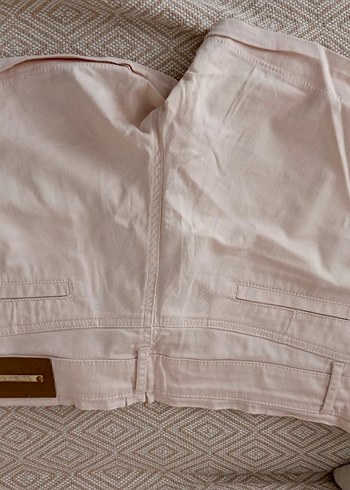 Bej Kadın Mini Şort Pamuk Kumaş - Görsel 2