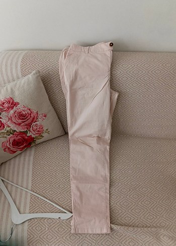 Bej Midi Kadın Pamuk Pantolon - Görsel 3