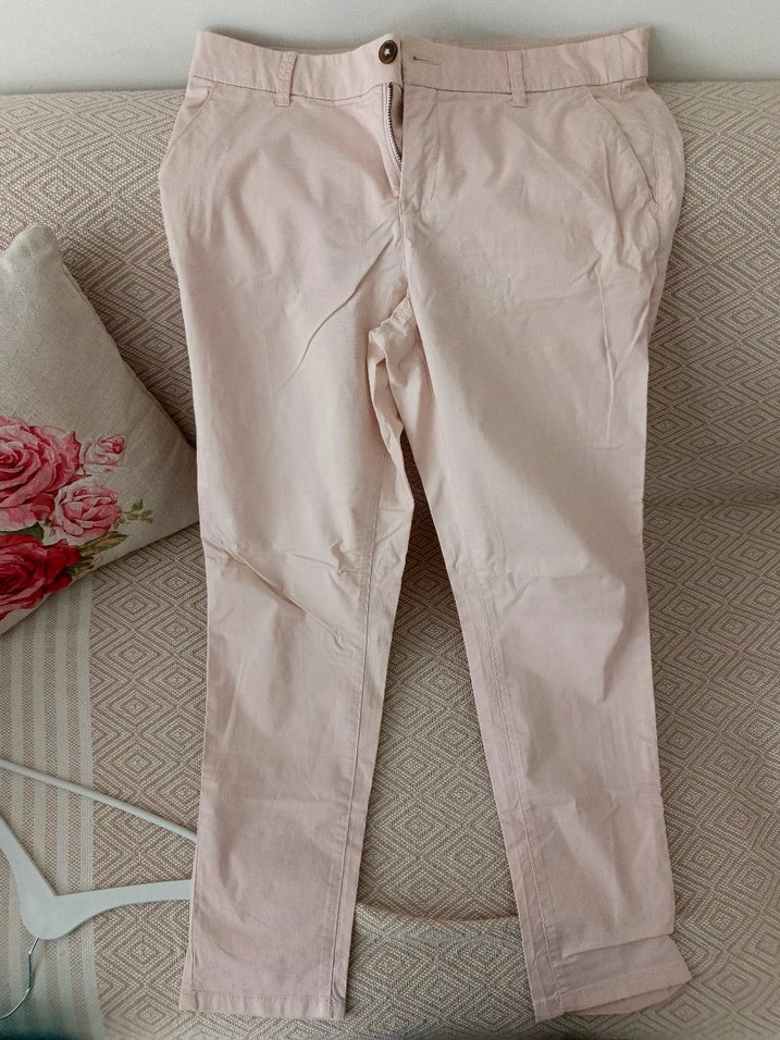 Bej Midi Kadın Pamuk Pantolon - Görsel 2