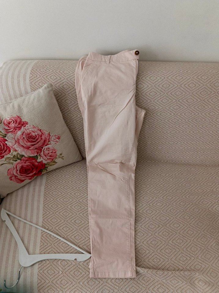 Bej Midi Kadın Pamuk Pantolon - Görsel 3