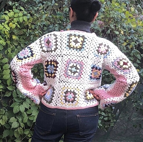 m Beden çeşitli Renk El örgüsü motifli ceket hırka