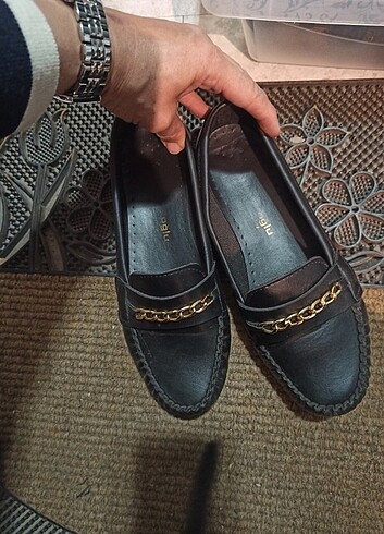 39 Beden siyah Renk Rahat kadin loafer