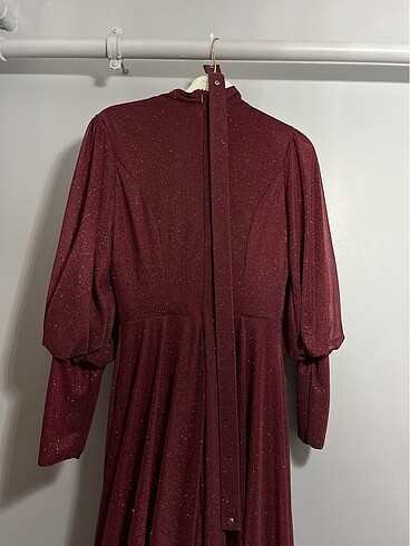 38 Beden bordo Renk Abiye