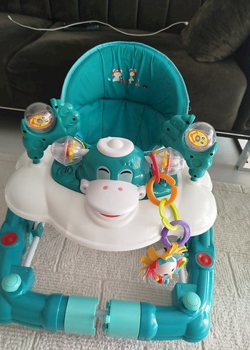 Turkuaz Bebek Yürüteci Renkli Oyuncaklı