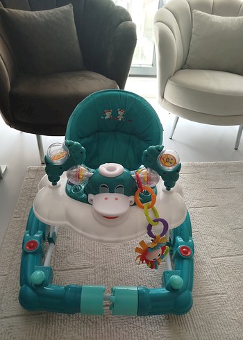 Beden Turkuaz Bebek Yürüteci Renkli Oyuncaklı