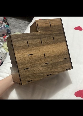 Ahşap masa üstü kalemlik - Görsel 2