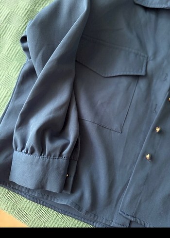 Düğmeli Lacivert Kadın etekli takım - Görsel 3