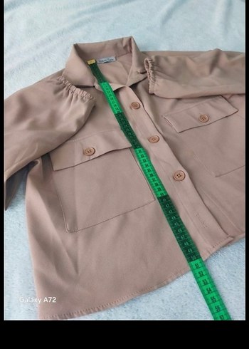 Bej Düğmeli Kadın Ofis Takım Elbise - Görsel 2