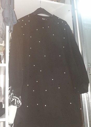 Siyah Payetli Uzun Kollu Kadın Tunik - Görsel 3