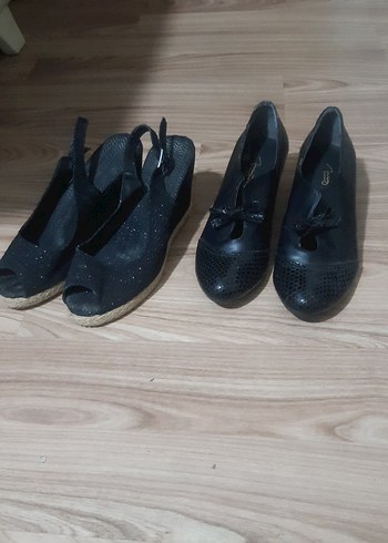 Siyah Kadın Dolgu Topuklu Espadril - Görsel 2