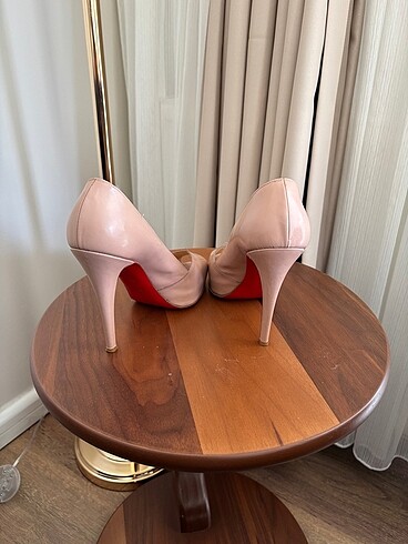 Christian Louboutin New Very Prive Nude Deri Topuklu Ayakkabı - Görsel 6