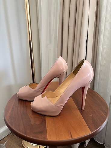 Christian Louboutin New Very Prive Nude Deri Topuklu Ayakkabı - Görsel 7