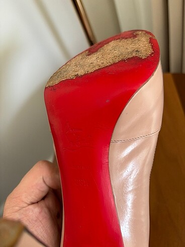 Christian Louboutin New Very Prive Nude Deri Topuklu Ayakkabı - Görsel 12