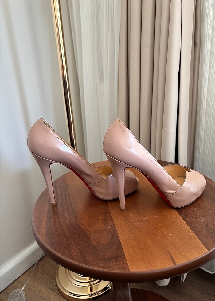 Christian Louboutin New Very Prive Nude Deri Topuklu Ayakkabı - Görsel 4
