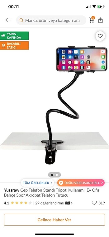Cep Telefon Tutucu Standı