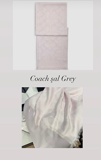 Coach Coach signature şal grey