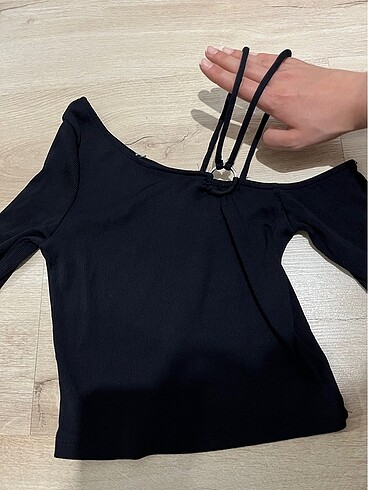 xs Beden Crop uzun kollu bluz