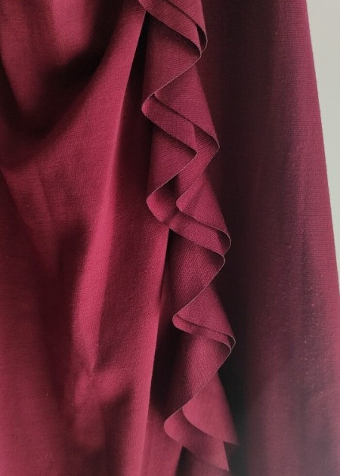 Bordo elbise - Görsel 3