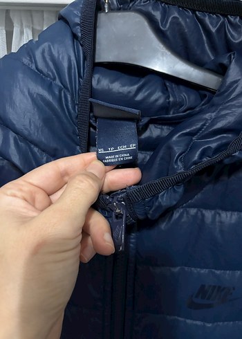 Kadın Lacivert Midi Kışlık Şişme nike Mont - Görsel 5